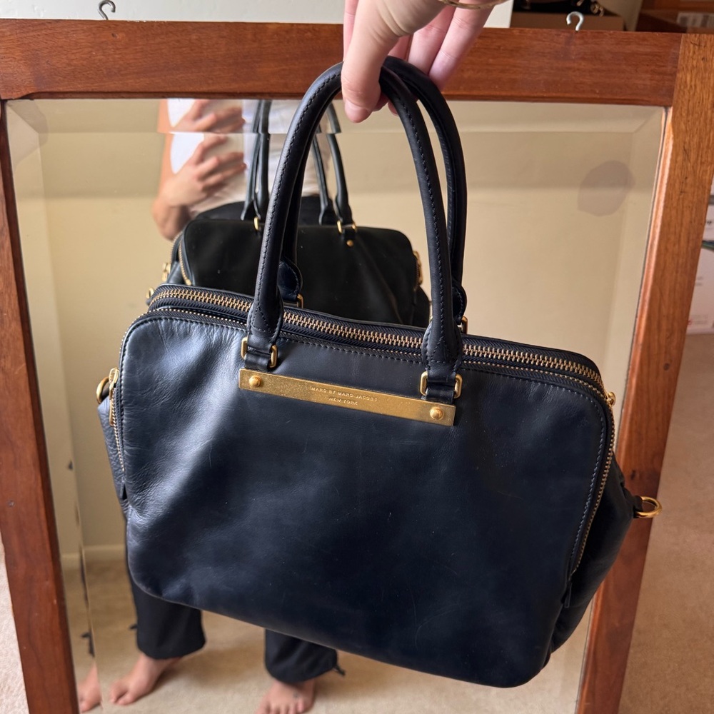 SOLD! Marc by Marc Jacob’s Black Leather Bag with Adjustable Strap